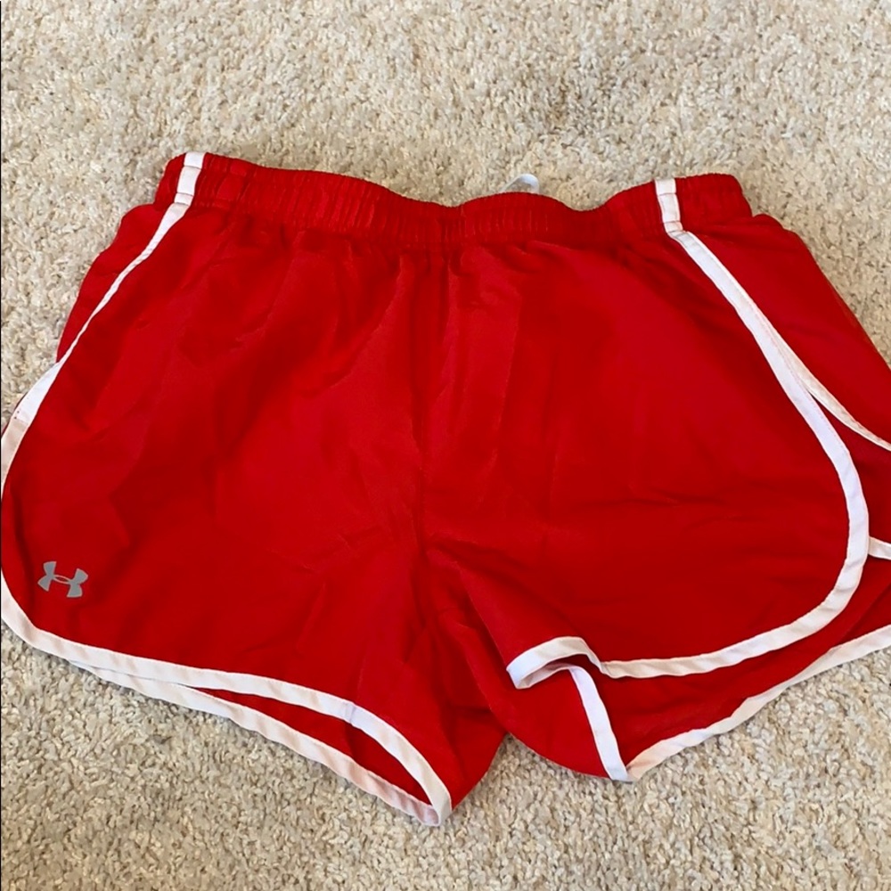 Red Running shorts